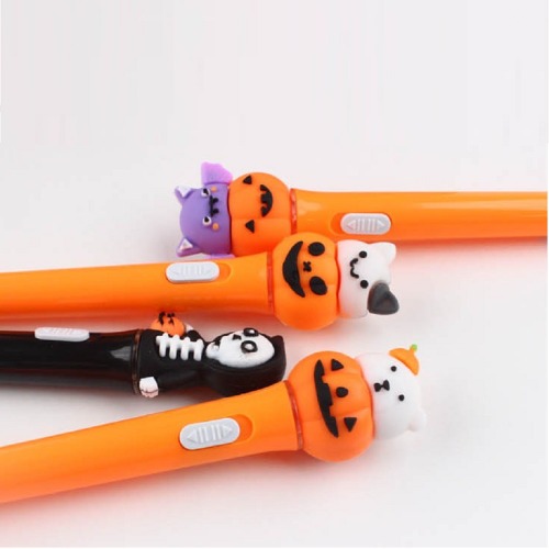 ハロウィーンライトボールペン×48個面白いおもちゃかわいい筆記用具グループギフトイベントプロモーション