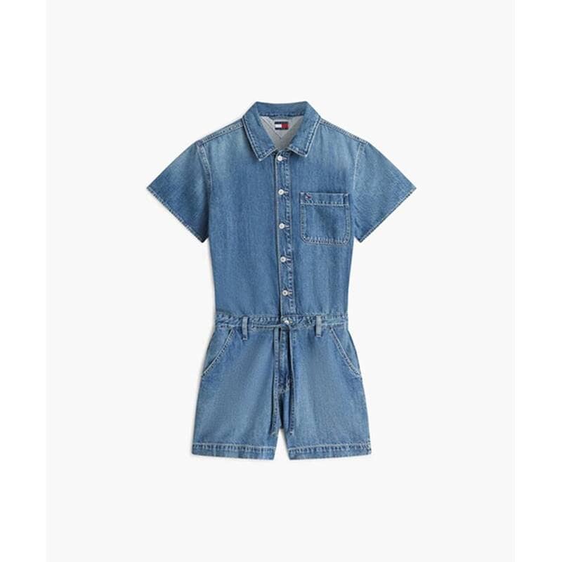 TOMMY JEANS コットンブレンドデニムプレイスーツ (T32G6NOP11TWT5) T32G6NOP11TWT5 214683