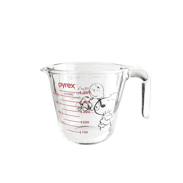 Qoo10] Pyrex パイレックススヌーピー耐熱ガラス計量カッ