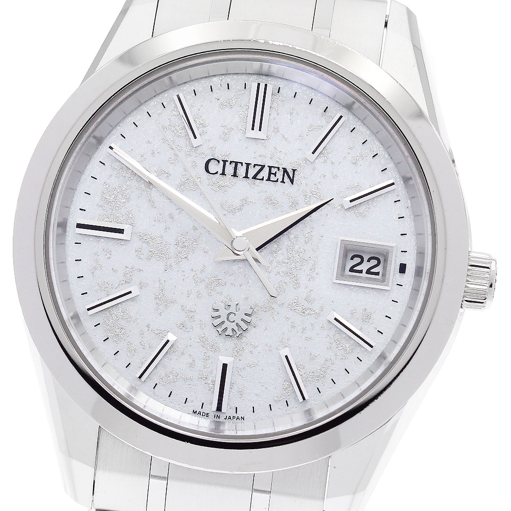 シチズン CITIZEN AQ4100-65W/A060-A1CT403 ザ・シチズン 和紙文字盤 ソーラー メンズ _904451【中古】