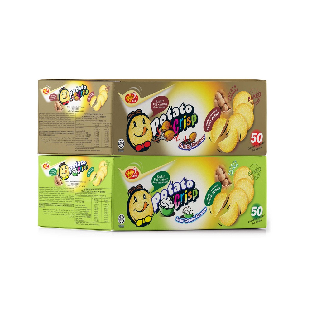 [ウィンウィンフード] Potato Crisp B.B.Q 20g x 50p + Sour Cream 20g x 50p 1セット