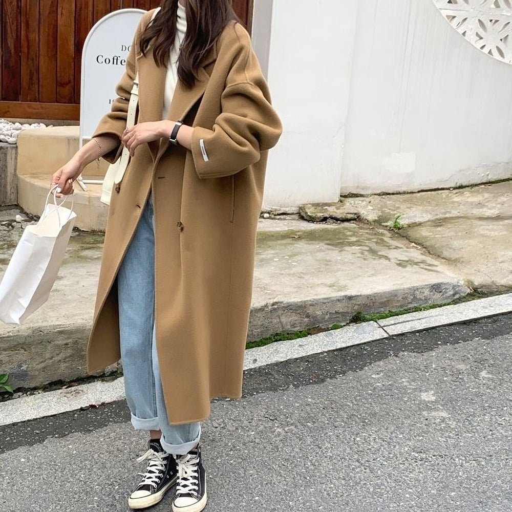 韓国デザイン秋冬新作おしゃれゆったりチェスターコート