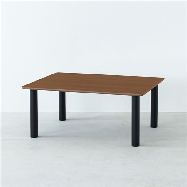 [2個セット]テーブル80（ブラウン/茶）[幅80cm] 机 ローテーブル ミニテーブル 木目 座卓 リビングテーブル センターテーブル子供部屋 組立商品 業務用 NK-980