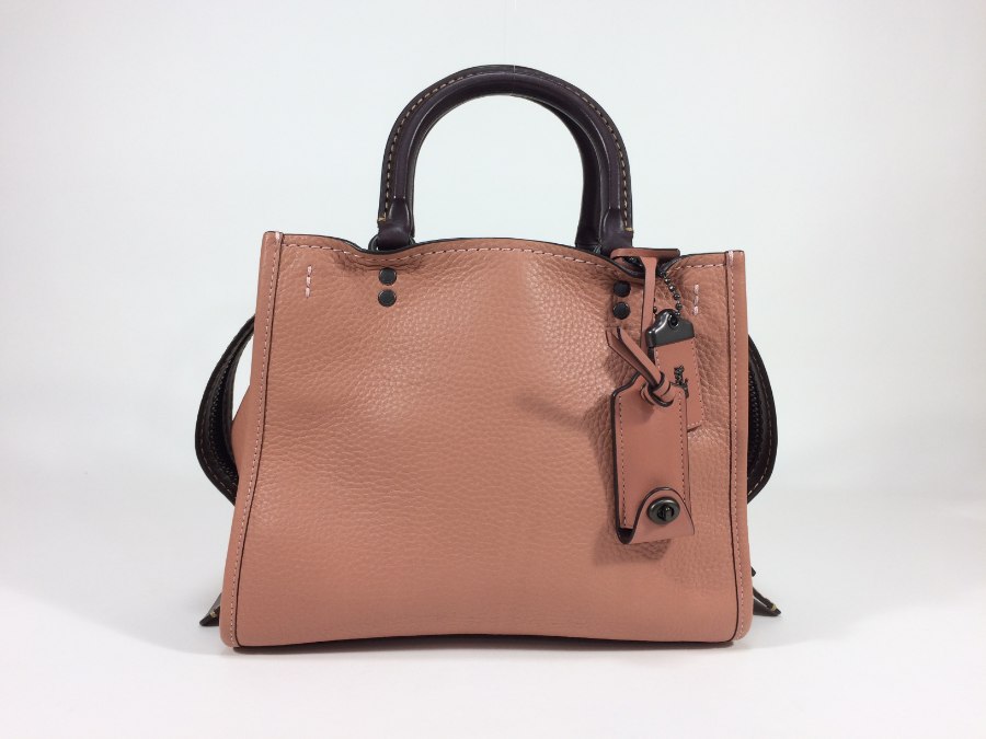 ハンドバッグ レザー ピンクブラウン 中古品