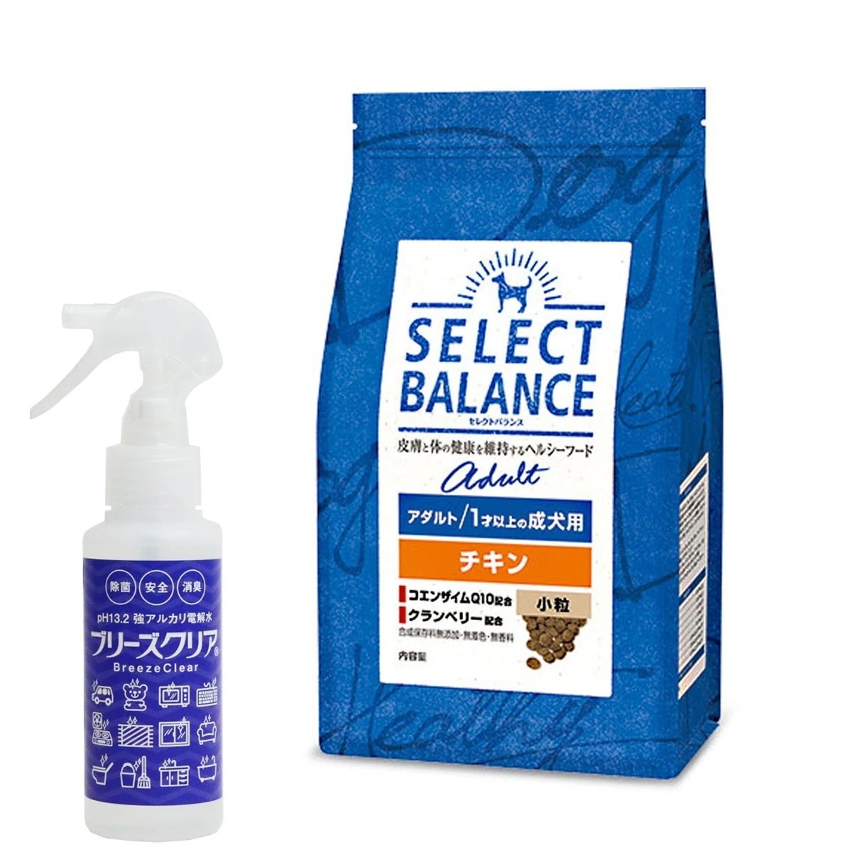 ドッグフード アダルト チキン 小粒3kg【ph13.2強アルカリ電解水100ml付き】