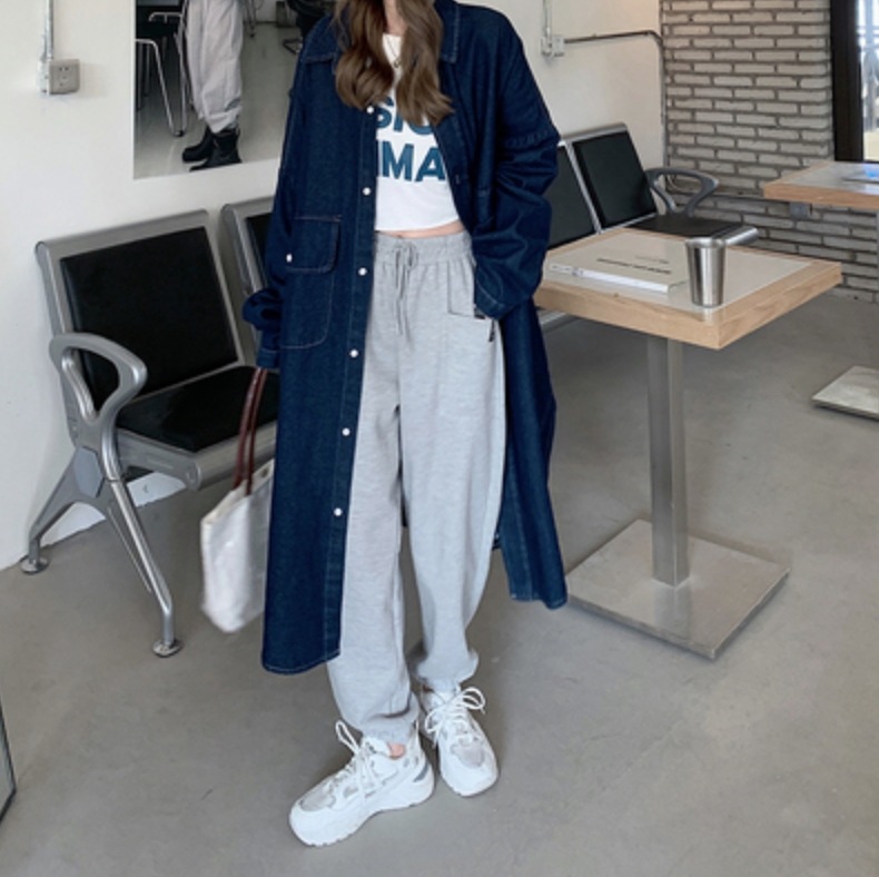 アウター レディース コート 上着 ロング丈 袖あり 長袖 ブルー カジュアル 大人 シンプル 個性的 お洒落 主役級 存在感 無地 春 秋 冬 10代 20代 オーバーサイズ お出かけ