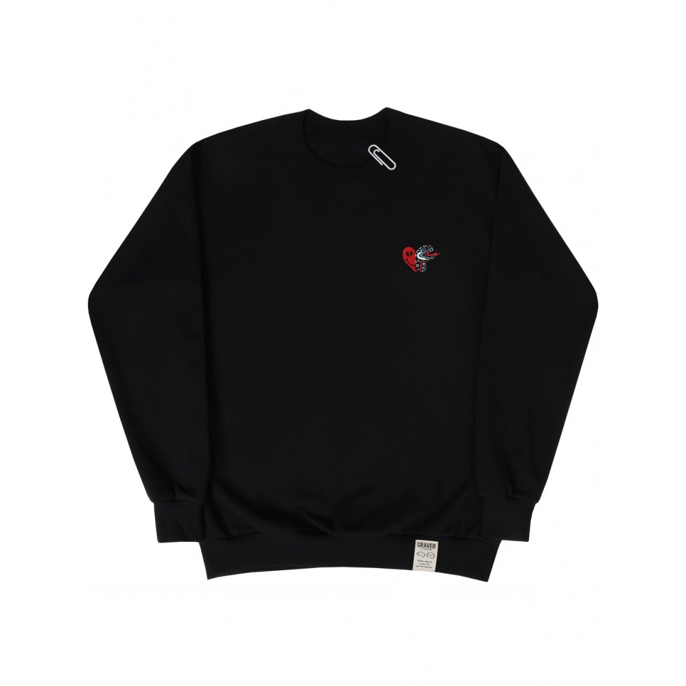 GRAVER刺繍ハートスネークマンツーマン4color
