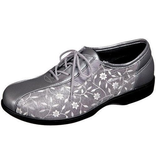 らくらく ムーンスター レディース 介護 らくらくL007 らくらく履いて福きたる シルバー 24 cm 3E