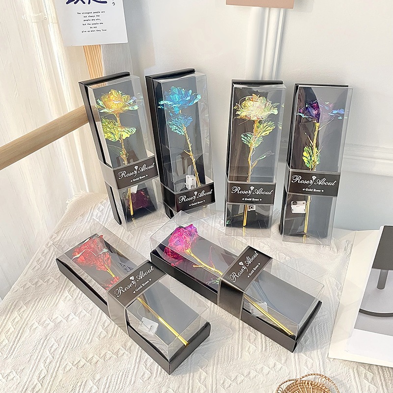 520 母の日ギフト金箔バラ Pvc ギフトボックス包装バレンタインデーギフト発光花束 5,376円