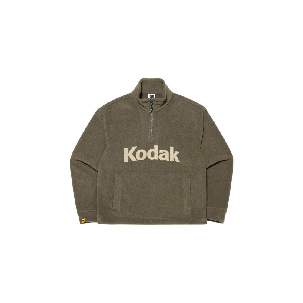 コダックアパレルエッセンシャルビッグロゴマイクロフリース反集業TシャツKHAKI