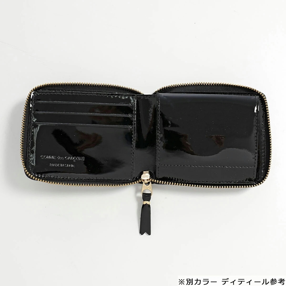 【訳あり】COMME des GARCONS コムデギャルソン 二つ折り財布 REVERSED HEM SA7100RH メンズ レディース ラウンドファスナー 小銭入れあり レザー WHITE