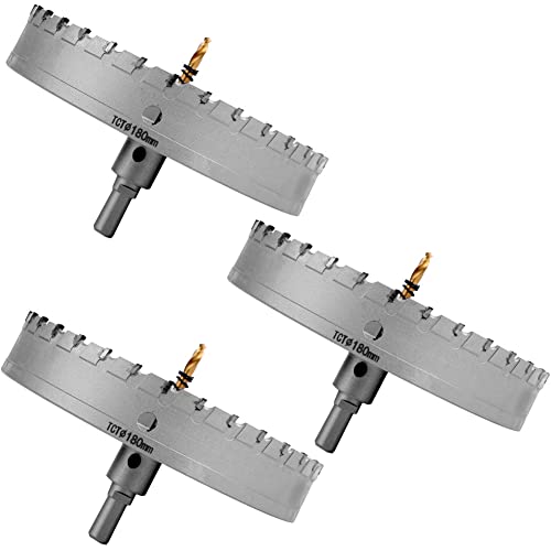 【DIYのプロ推薦】 超硬 ステンレス ホールソー 穴あけ 電動ドリル ホルソー ホールカッター ShopXJ (3, 180ｍｍ) 35,077円