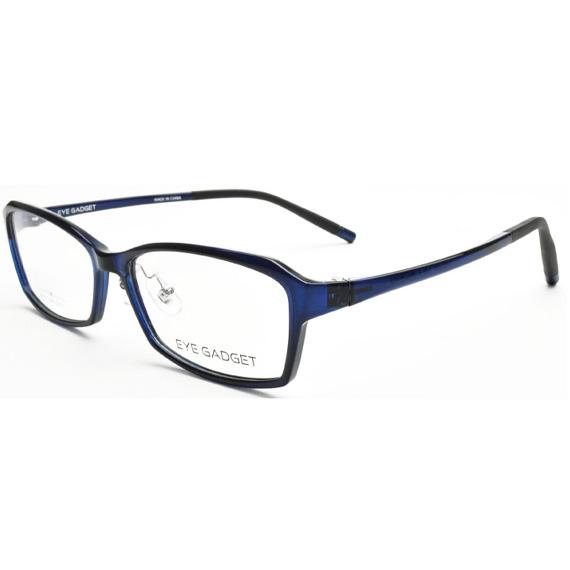 アイガジェット GAD 203B 2-55 メガネフレーム スクエア ネイビー レンズ 入替可能 ドライバー内蔵 めがね 取り寄せ