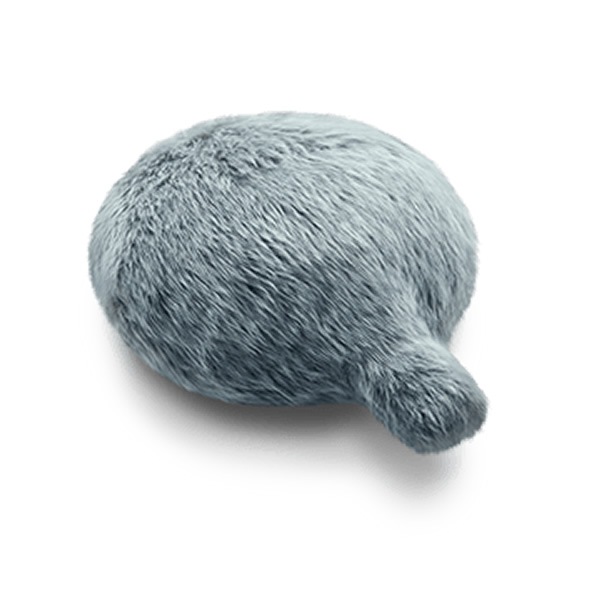 ユカイ工学 しっぽのついたクッション型セラピーロボット Petit Qoobo プチ・クーボ YE-PQ001G グリ