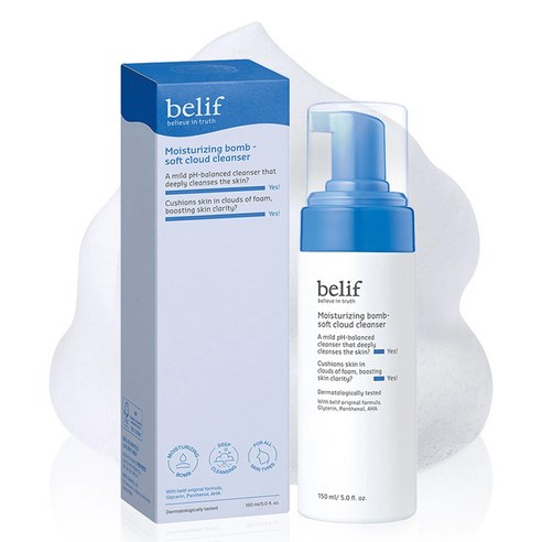 【Wid】 モイスチャライジング バム ソフト クラウド クレンザー / 150ml / 1個 / ホイップ泡洗顔 / 生クリーム質感 / 水分バリア保護 / 26時間潤い持続 / マイルド洗浄 /