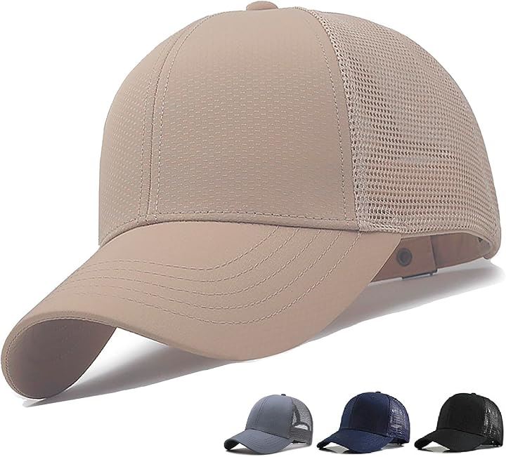 帽子 キャップ メンズ 大きいサイズ 特大 超深め 日本販売店／UV効果・近赤外線・遮光・ホルムアルデヒド検査済み(ベージュ-メッシュ, 3XL)