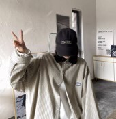 シャツ 長袖 襟付き 角襟 オーバーサイズ 前開き シンプル カジュアル おしゃれ かっこいい こなれ感 ラフ メンズライク マニッシュ ボーイッシュ スポーティー 個性的 クール 抜け感 都会的