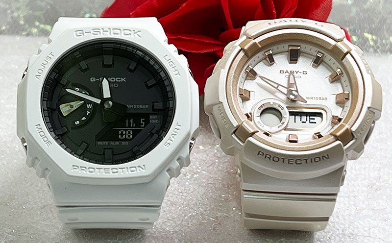 恋人たちのGショック ペアウオッチ G-SHOCK BABY-G ペア腕時計 カシオ 2本セット 電池式 アナデジ GA-2100-7AJF BGA-280BA-4AJFクリスマス　誕生日 御祝い還
