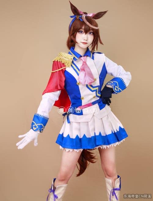ウマ娘 プリティーダービー トウカイテイオー 勝負服 髪飾り付き コスプレ衣装