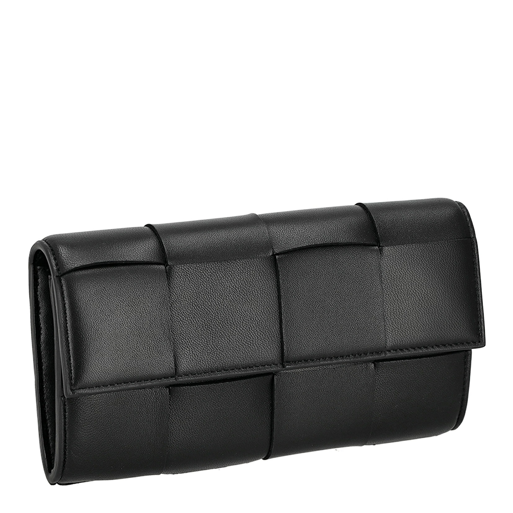 BOTTEGA VENETA 742694-V3UO3-8425 ボッテガヴェネタ 長財布ファスナー小銭入付 マキシ イントレチャート ナッパレザー×カーフレザー ブラック