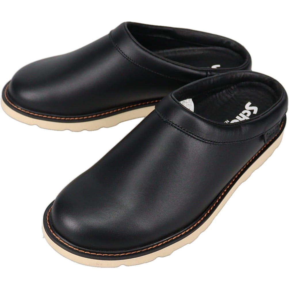 正規品 レザーシューズ レザー クロッグ Leather Clog ブラック S23004 010