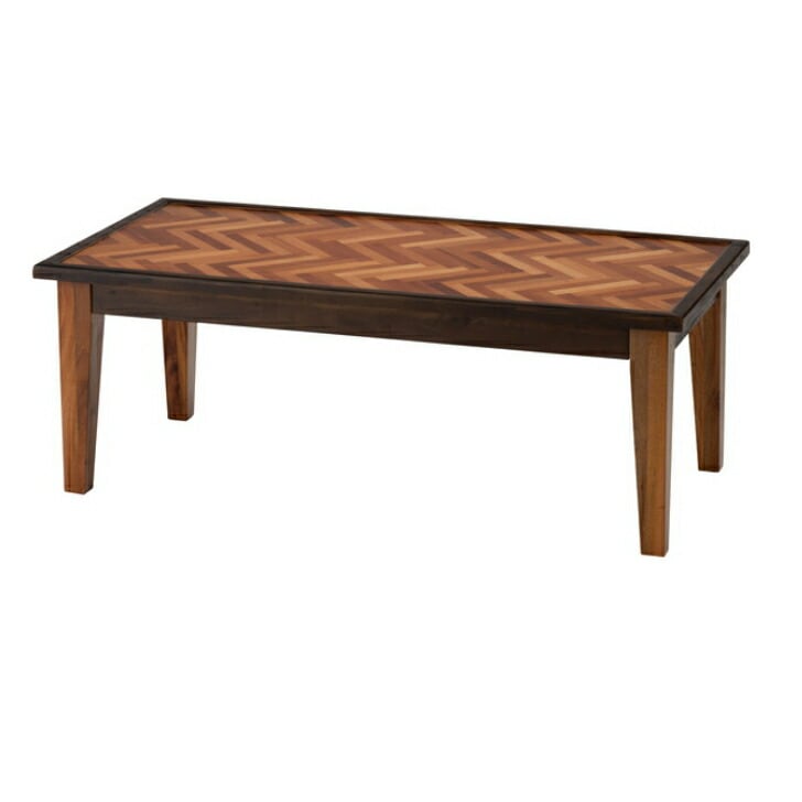 センターテーブル ローテーブル ヘリンボーン模様 天然木 アカシア リビング GT-872