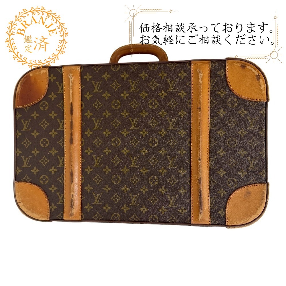 M23238 ストラトス55 モノグラム レザー トラベルケース ブラウン メンズ