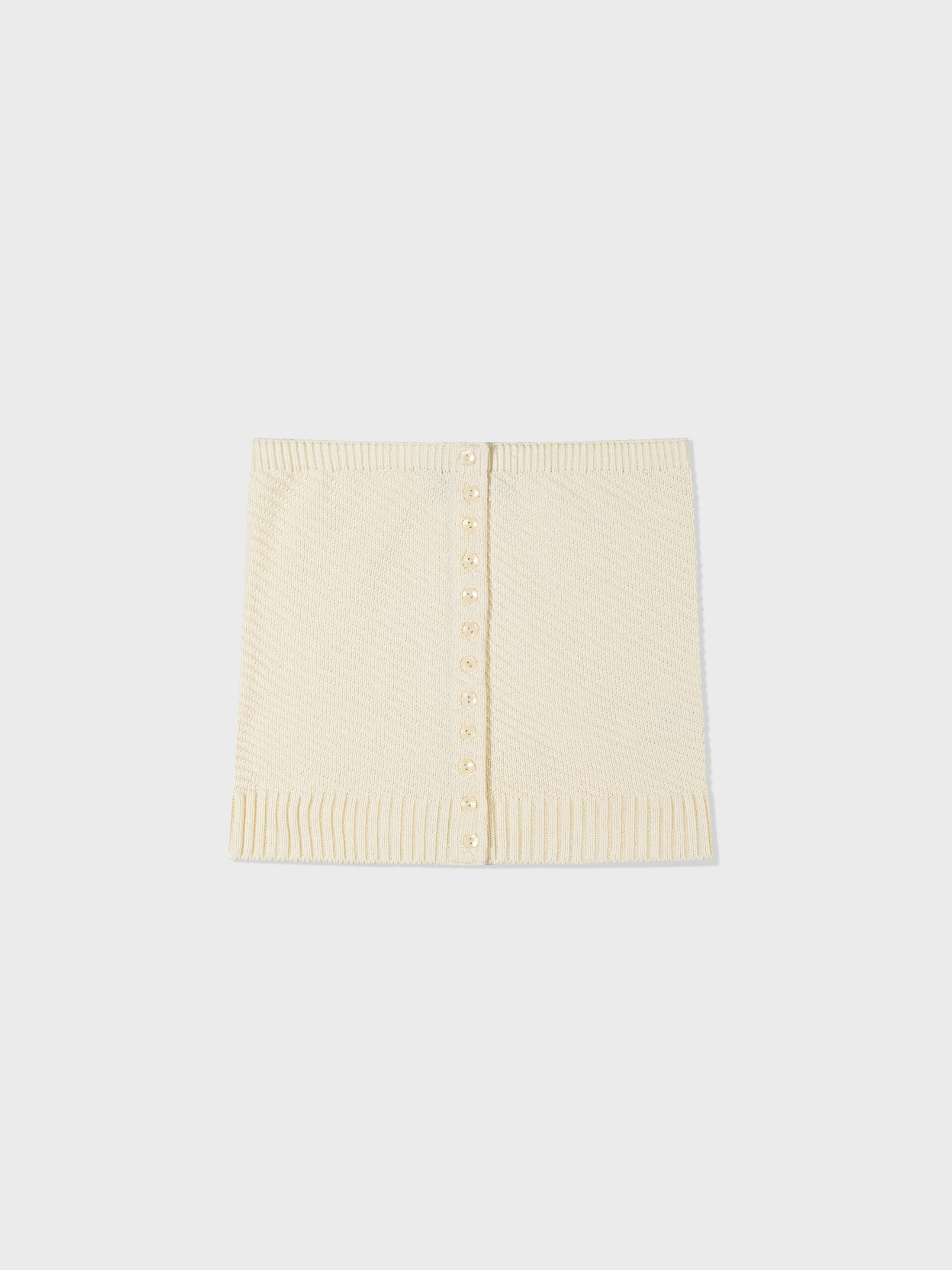 【LOW CLASSIC】 DIAGONAL BUTTON UP BUSTIER : IVORY