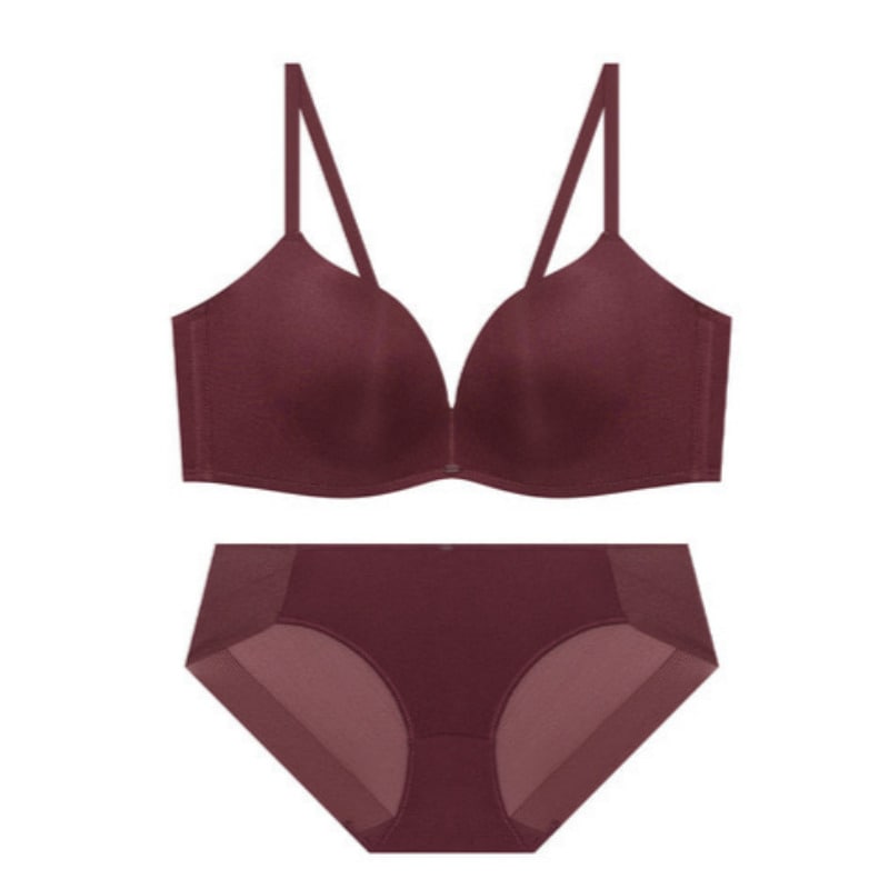 エレガンス サポート ボリューム ブラショーツ セット - ワイン 85A 100