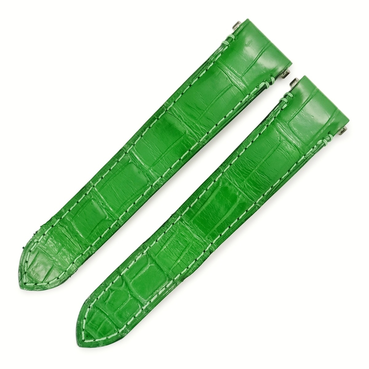 カルティエ Cartier 腕時計パーツ 純正 クロコバンド クロコダイル グリーン 替え ベルト ストラップ 本革 予備 スペア 部品 パーツ 18ｍｍ グリーン 緑 【中古】 19,158円