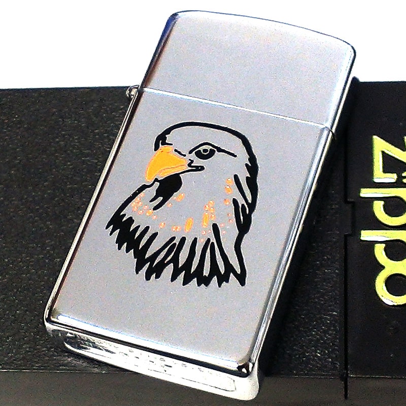 ZIPPO ライター 1997年製 スリム イーグルヘッド カナダ製 レア オンタリオ製 鷹 タカ ジッポ おしゃれ 珍しい 廃盤 ヴィンテージ 未使用品 ビンテージ 絶版 シルバー プレゼント