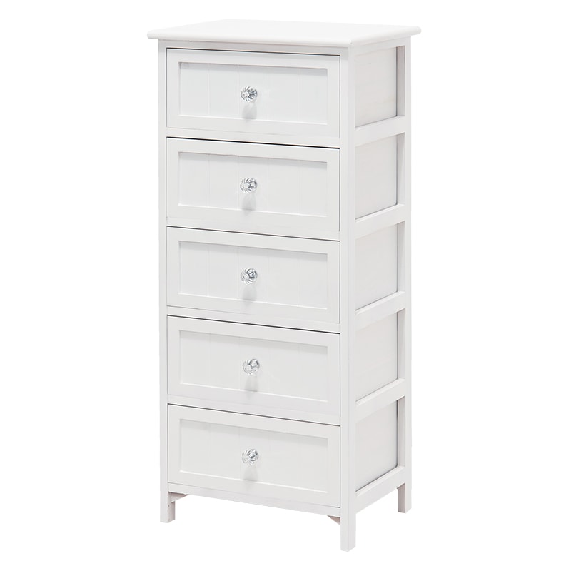 チェスト 5段 幅41cm 収納 タンス 収納棚 キラキラ デコレーション ノブ 付き 韓国 インテリア コンパクト 1人暮らし ガーリー 姫系 エレガント