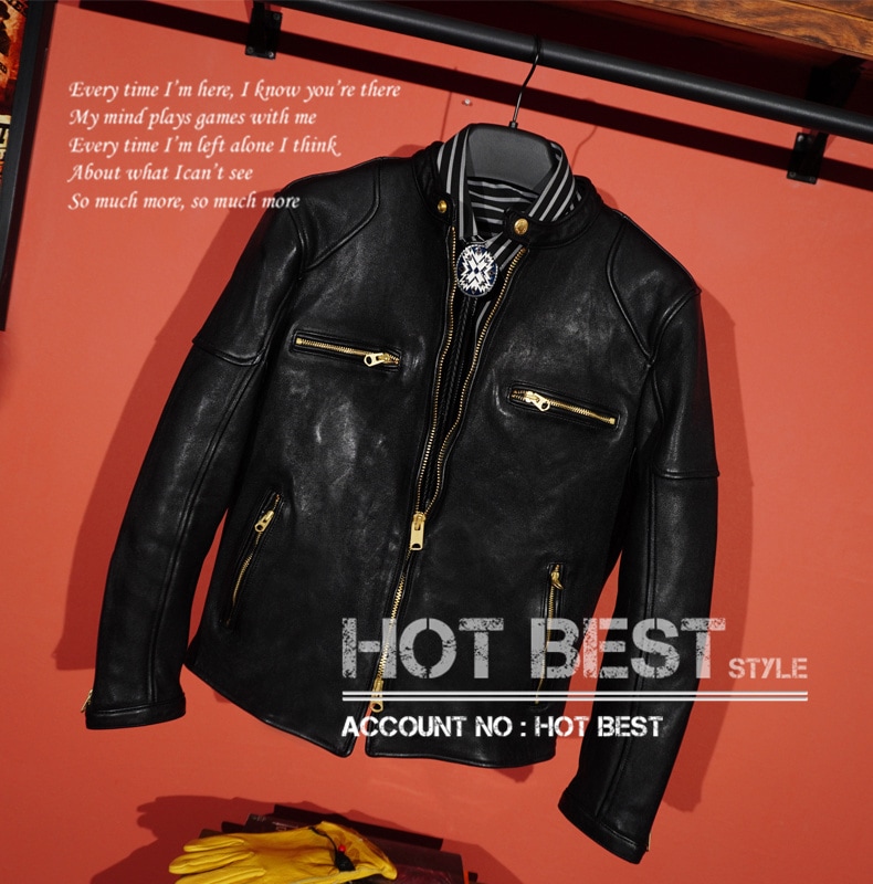 シープスキン スタンダードスタイル メンズ 革ジャン シングルライダース レザージャケット イタリアンレザー ラム 羊革