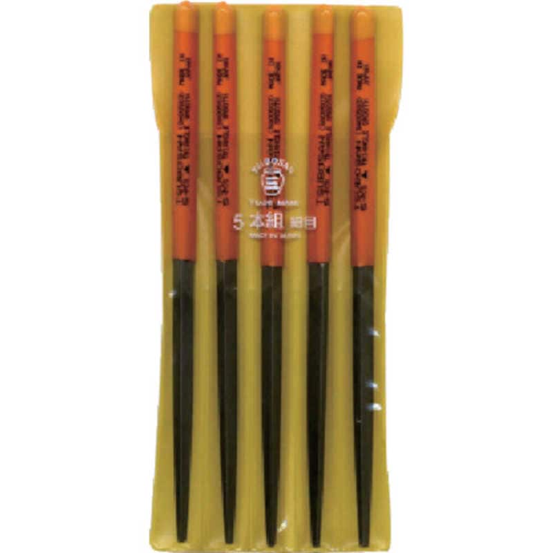 ツボサン　組ヤスリ 5本組 三角 細目　SA00503