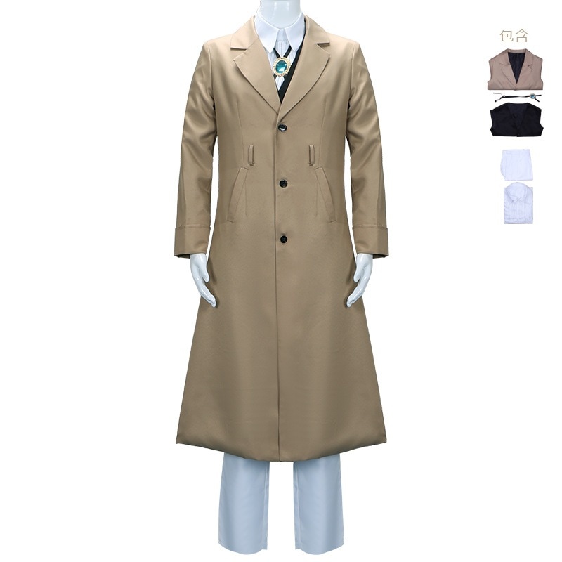 文豪ストレイドッグス スーツ 太宰治 コスプレ ヘアコスチューム一式セット 新品