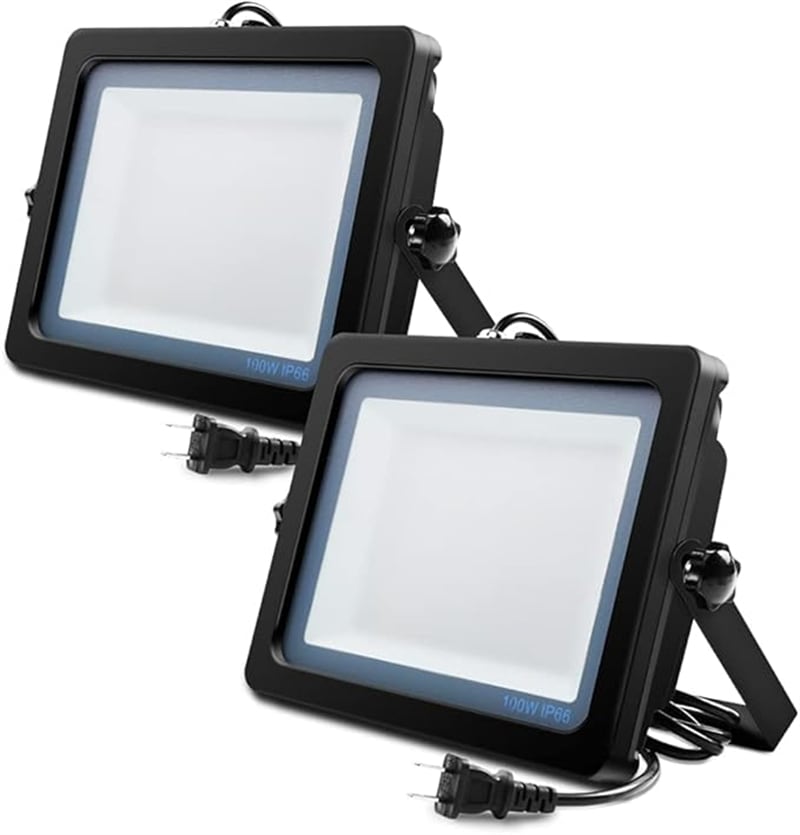 2個 結露対策 LED投光器 100W 1100W相当 昼光色6000K 110LM/W 防水通気フィルタ付き 自動防眩機能 内圧調節用 ledライト 看板灯 集魚灯 作業灯 舞台照明 室内屋外兼用