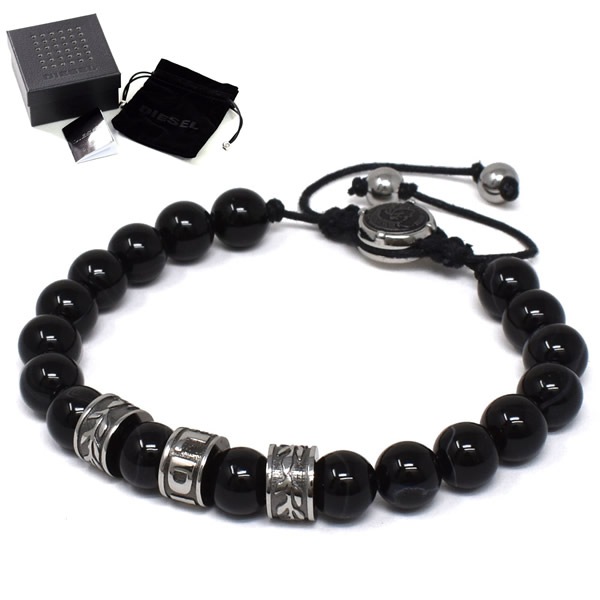 ブレスレット DX1101040 AGATE BRACERET アクセサリー メンズ レディース ブラック 黒