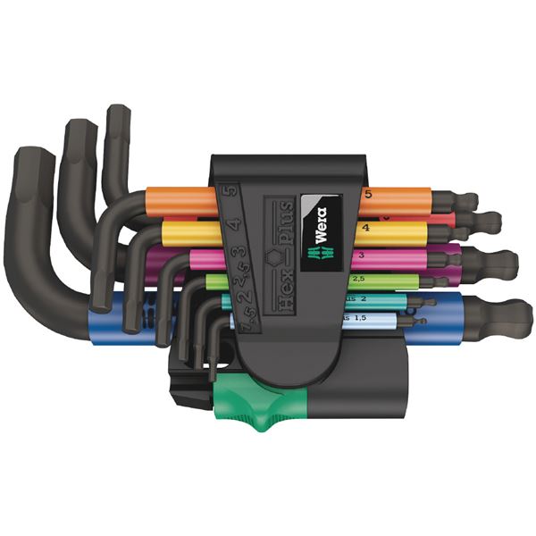 WERA ヴェラ 10本組 ボールヘックスプラスキーレンチセット 133164 工具 ツール DIY 作業工具 道具 レンチ