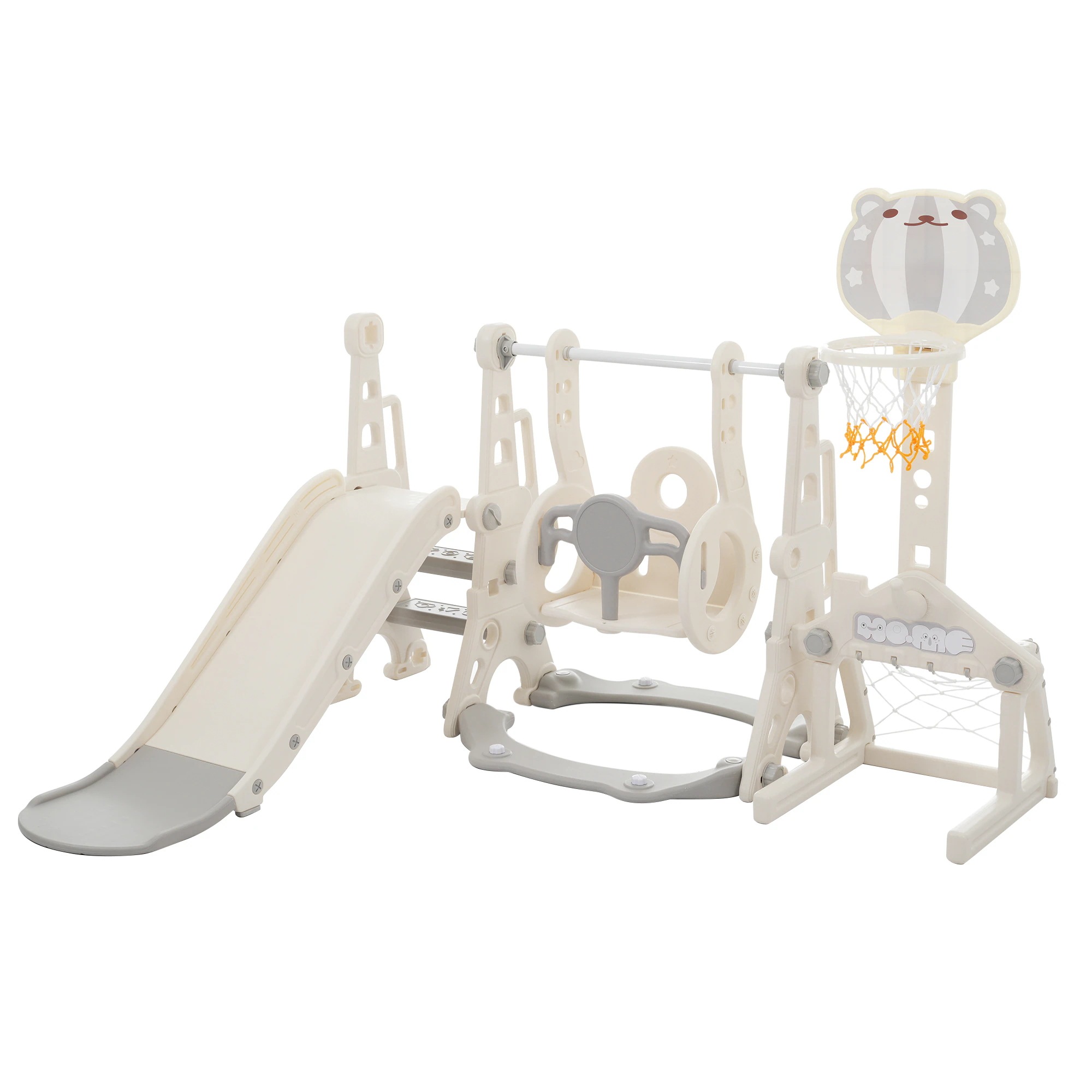 【当日出荷/送 料無料】滑り台 すべり台 幼児用 滑り台とブランコセット バスケットゴール サッカーゴール ボールゴール ブランコ三段階調整可 遊具 室内遊具 屋内 家庭用 大型遊具 プレゼント 耐荷