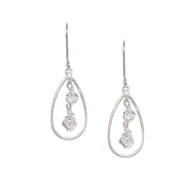 リボン済＆紙袋 ピアス 正規品 レディース しずくモチーフ ジュエリー アクセサリー ギフト プレゼント K10ホワイトゴールド 祝い