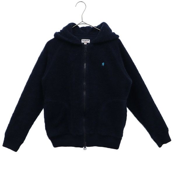 ワンポイント刺繍 長袖 ボアフリース ジップパーカー 12 ネイビー レディース 5,217円