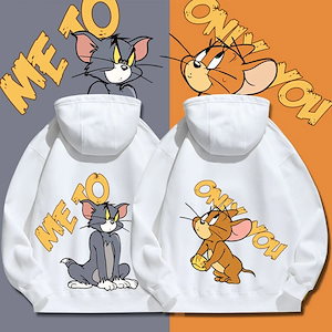 韓国ファッショントップスTシャツトムとジェリー長袖パーカーカップルTシャツかわいいコートスニーカーユニセックス