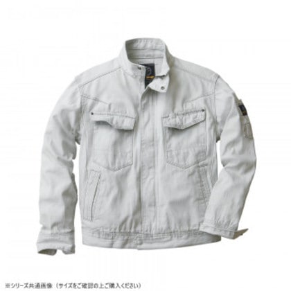 イーブンリバー フィッシャーストライプブルゾン シルバー(55) サイズ:4L US-1107