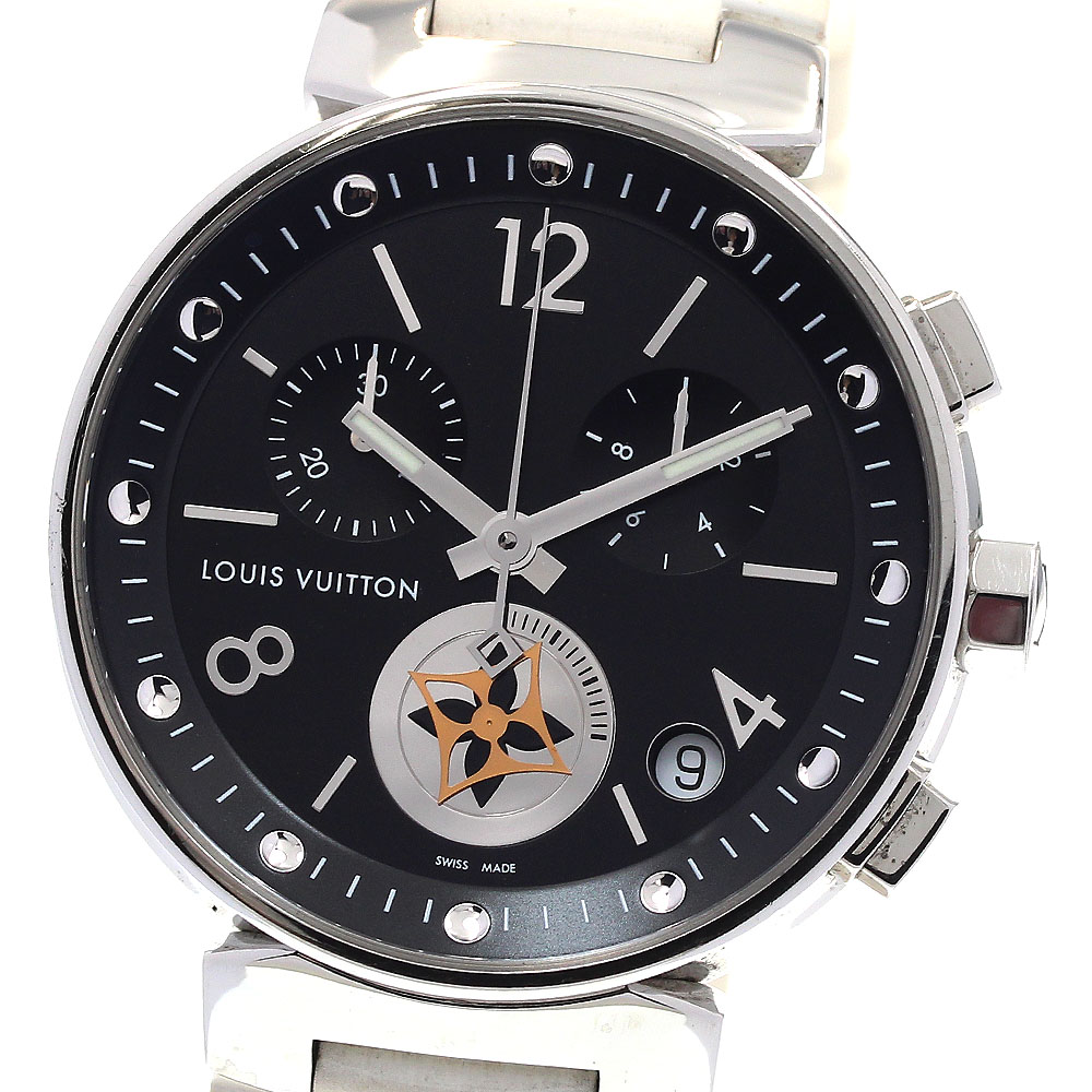 ルイ・ヴィトン LOUIS VUITTON Q8D11 タンブール ムーンスターGM クロノグラフ クォーツ メンズ _834969【中古】