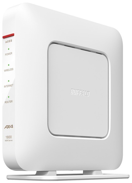 BUFFALO （バッファロー） 11ax（Wi-Fi 6）対応 イージーメッシュ無線LANルータ 親機(1201+573mbps)(ホワイト) WSR1800AX4SWH