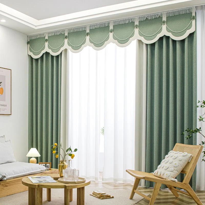 フランス式シェニールの綿麻のカーテン 韓国ファッション カーテンセット/遮光カーテン/ 断熱 遮光 省エネUVカット防音 北欧風 かわいい ホームデザイン