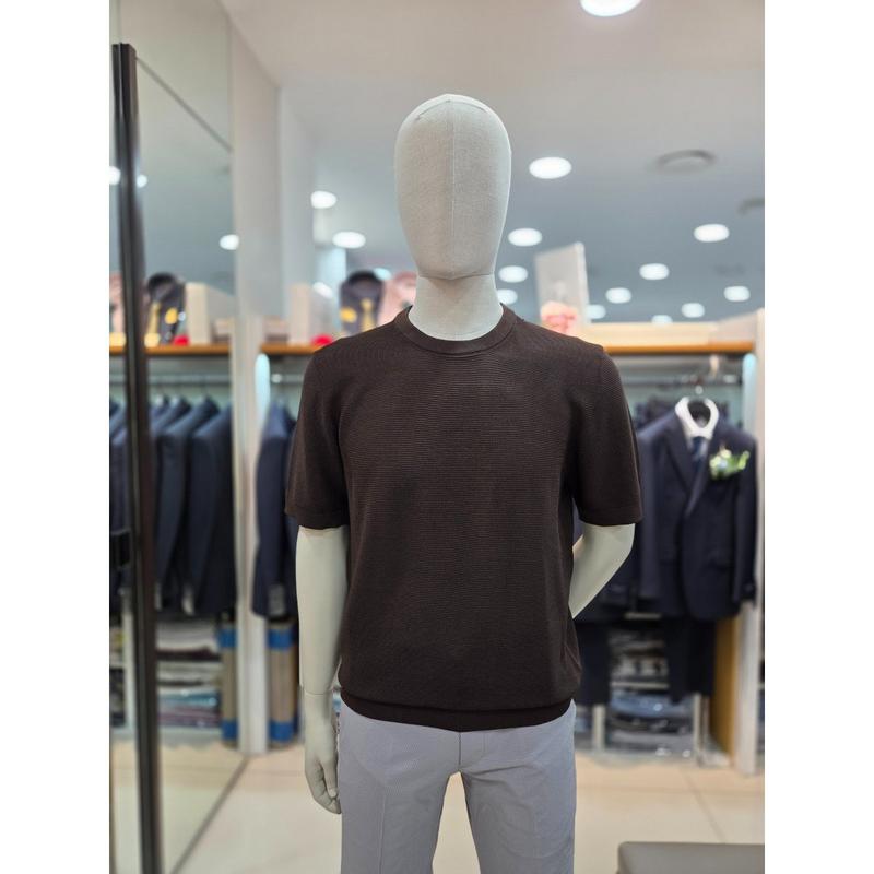 브루노바피 ラウンドニットTシャツ MAIBR6M241625_DG