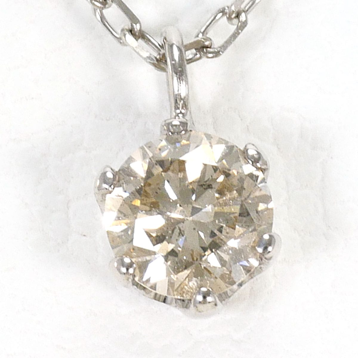 K18 18金 WG ホワイトゴールド ネックレス ダイヤモンド 0.24ct 総重量約1.2g 約40cm ジュエリー 中古