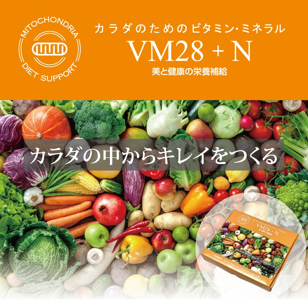 【VM28+N】代謝のよい「からだ」つくりサポート！ ビタミン・ミネラル配合＋B-NMNを配合！30包入り