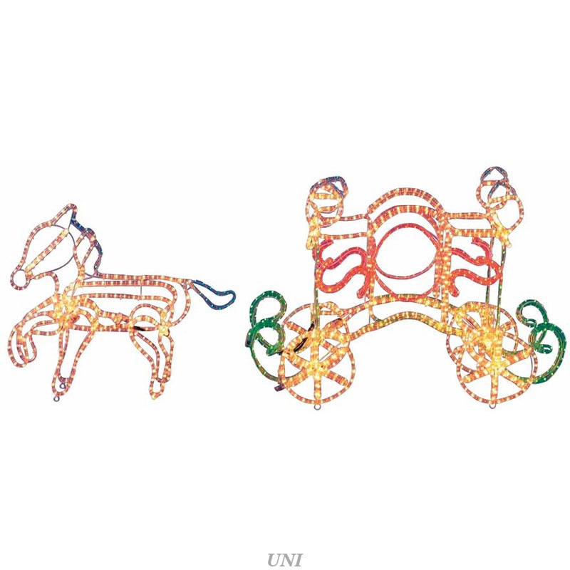 ガーデンモチーフライト 馬車 【 ガーデン 置物 電飾 置き型 イルミネーションライト 立体 デコレーション 雑貨 クリスマス飾り クリスマスパーティー オブジェ 装飾 パーティーグッズ 】